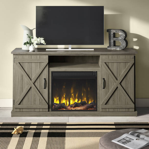 Three Posts Knighten TV Stand For TVs Up To 78" With Fireplace Included